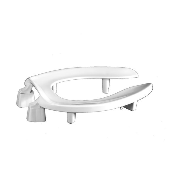 Centoco 3L500STSCC Elongated 3" Raised Plastic Toilet Seat, Open Front No Cover, White