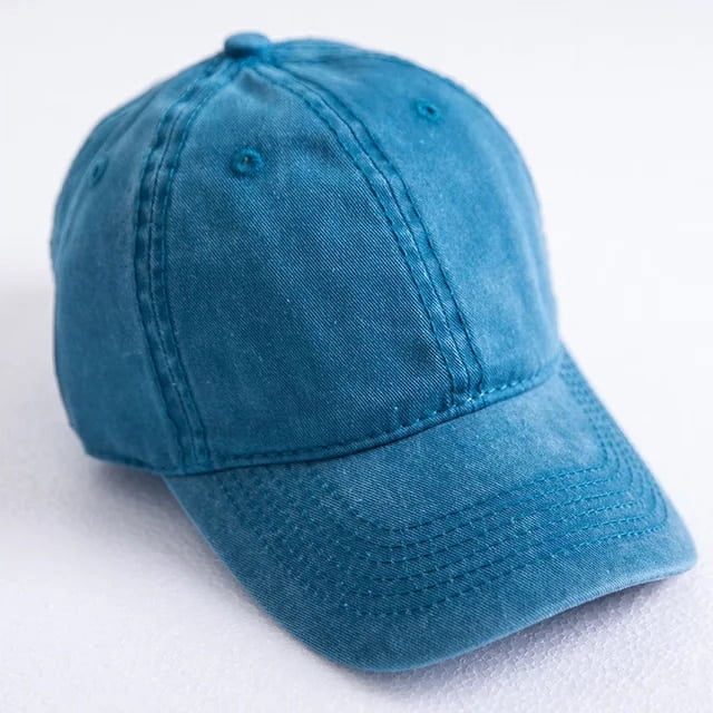 LinYooLi New Washed Cotton Pure Color Light Board Women Men Baseball Cap Multi-Color Optional Bone Cap Stitching Dad Hat Sun Hat Travel