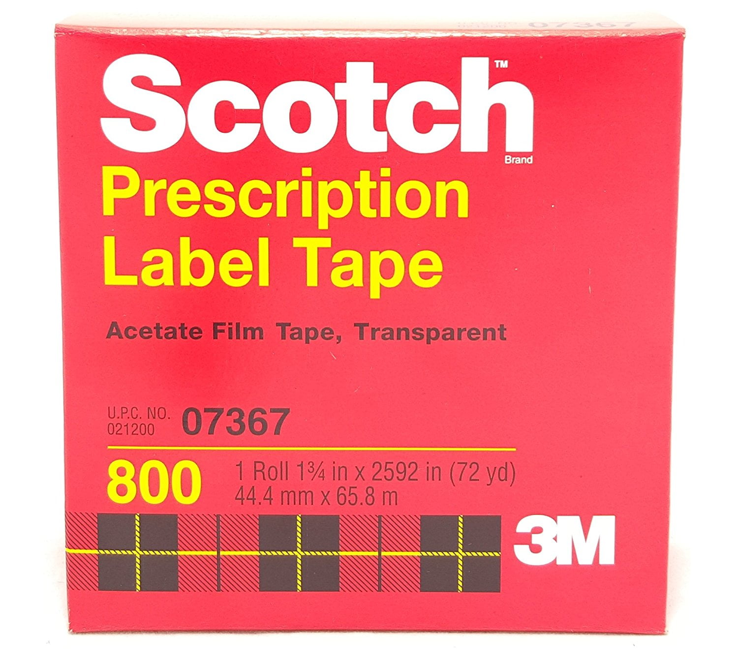 Scotch Prescription Label Tape Model 800, 1 Roll