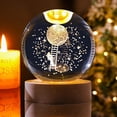 thumbnail image 1 of Weaklki Decor,Accessories,Christmas Crystal Lamp Night Lights Astronaut Planet Globe 3D Solar System with LED Light Base Astronomy Gift Lamp Birthday Gift Lamps for M,Home Decor,Clearance, 1 of 4