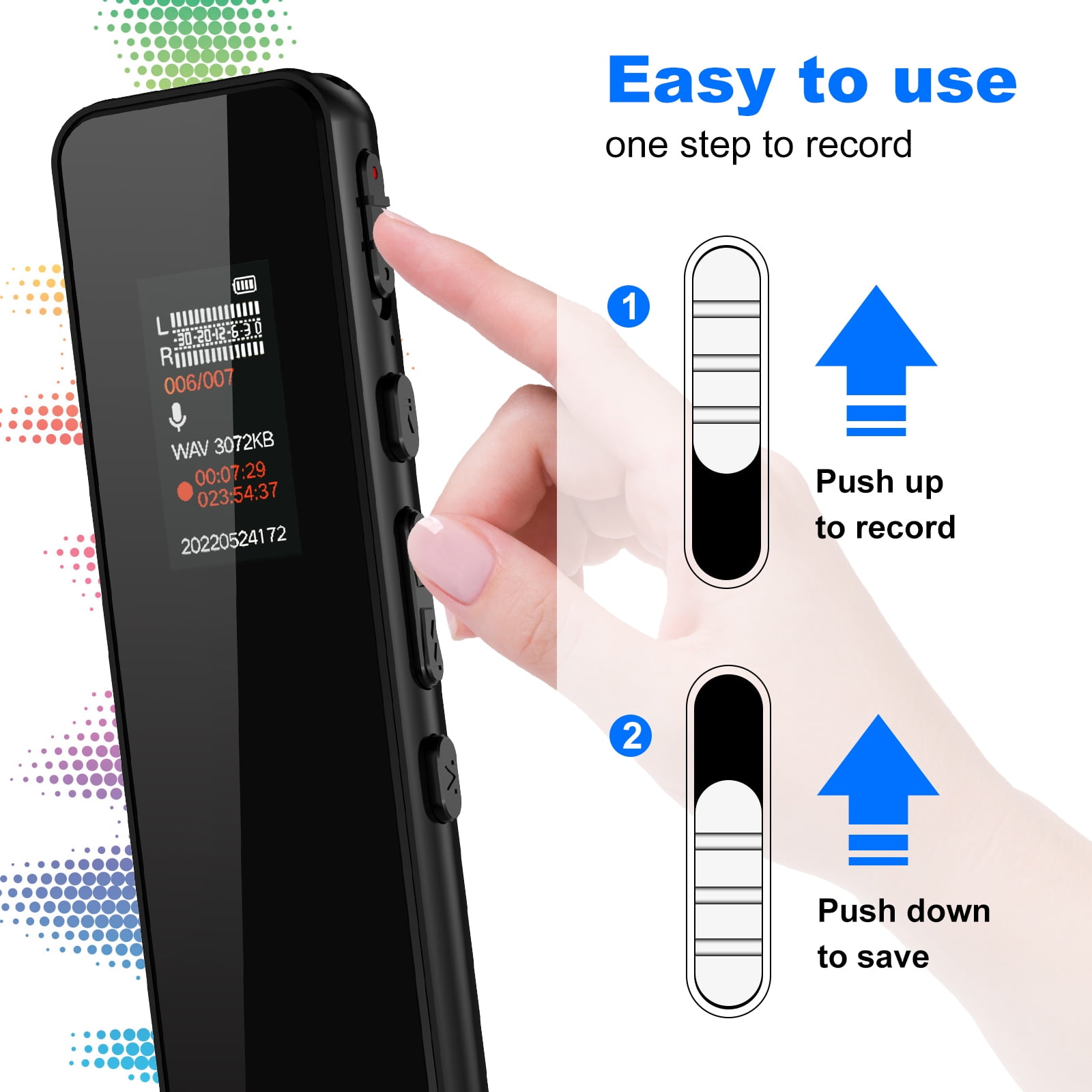 VILINICE Digital Voice Recorder, Tape Recorder 32GB  with Password, Playback, USB, and Noise Reduction - Professional Dictaphone Sound and MP3 Player