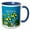 Blue/White, variant on 3drose, Colourful Tropical Plants and Fish Design Personalized with a Female Name Barbara, 11oz Two-tone Green Mug
