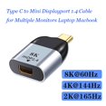 thumbnail image 1 of Adaptateur Convertisseur USB Type C vers Mini DP Displayport 8K 60HZ pour Thunderbolt 3, 1 of 8