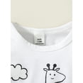 thumbnail image 5 of 3 Months Baby Boys Clothes 6 Months Boys 3PCS Fall Winter Outfits Set Animals Print Infant Boys Long Sleeve Top Pants Set with Hat Khaki, 5 of 9
