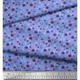 thumbnail image 3 of Soimoi Blue Modal Satin Fabric Flower Artistic Decor Fabric Printed Yard 42 Inch Wide, 3 of 3