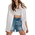 thumbnail image 4 of Weardear Women's Button Down Shirts Business Casual Work Tops Turn Down Collar Long Sleeve Blouses, 4 of 8