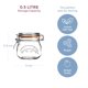 thumbnail image 3 of Tarro de almacenamiento de alimentos Kilner, redondo, con tapa abatible, 500 ml, 3 of 9