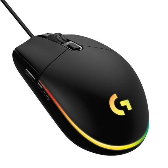 Souris de jeu optique de 8000 ppp G203 Lightsync de Logitech - Noir