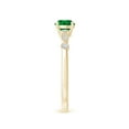 thumbnail image 4 of ANGARA Natural Marquise and Dot Emerald Engagement Ring with Diamonds in 14K Yellow Gold for Women (Size-5mm) | May Birthstone, Birthday, Anniversary, Jewelry Gift for Women | Natural Emerald Ring, 4 of 9