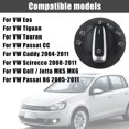 thumbnail image 4 of Interruptor de faro compatible con VW Golf/Jetta MK5 MK6, interruptor de atenuación de faros delanteros reutilizable, interruptor de lámpara de techo de plástico, interruptor de atenuación de panel de, 4 of 11