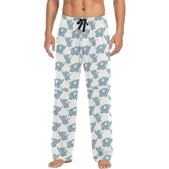 GZHJMY Elephant Pajama Pants for Men, Lounge Pants Lightweight Men Pajama Bottoms with Drawstring Pockets, Christmas New Year Birthday Gifts, XX-Large