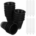 thumbnail image 1 of Hydroponic Net Pot Heavy Duty Plastic Slotted Mesh Cups with Plant Labels 1Set, 1 of 4