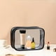 thumbnail image 3 of Bolsa de maquillaje transparente de PVC | Organizador de cosméticos de gran capacidad con cremallera de plástico | Neceser portátil para artículos de tocador y maquillaje, 3 of 4
