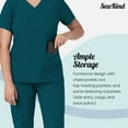 thumbnail image 6 of Sewkind Women’s Scrub Set Caribbean Blue 3XL V-Neck Scrub Top and Jogger Pants 6 Pockets 100% Polyester Modern Fit, 6 of 6