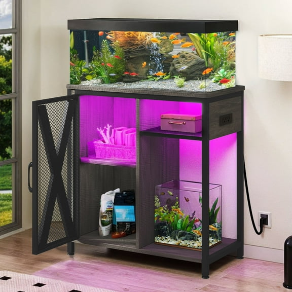 Uforic 40-50 Gallon Fish Tank, Aquarium Stand with Power Outlets and ...