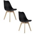 thumbnail image 1 of Juego de Sillas Negras Eames Acojinadas MUNDO IN para Comedor 2 Piezas Casa, 1 of 9