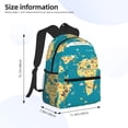 thumbnail image 4 of Picia World Map With Landmarks Large Capacity Backpack Classic Style Backpack Casual Backpack Water-Resistant School Work Travel Outdoor Backpack, 4 of 8