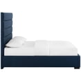 thumbnail image 4 of Modern Contemporary Urban Design Bedroom Queen Size Platform Bed Frame, Fabric, Blue, 4 of 5
