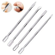 4 PC/set Double Ended Nail Pusher Romover Cuticle Manicure Pedicure Nail Cleaner