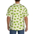 thumbnail image 7 of Goofa Green Frog Printed Men's Casual Short-sleeved Shirt,Lightweight Breathable Button-down,Summer Casual men's top,Versatile Fashion shirt-X-Large, 7 of 7