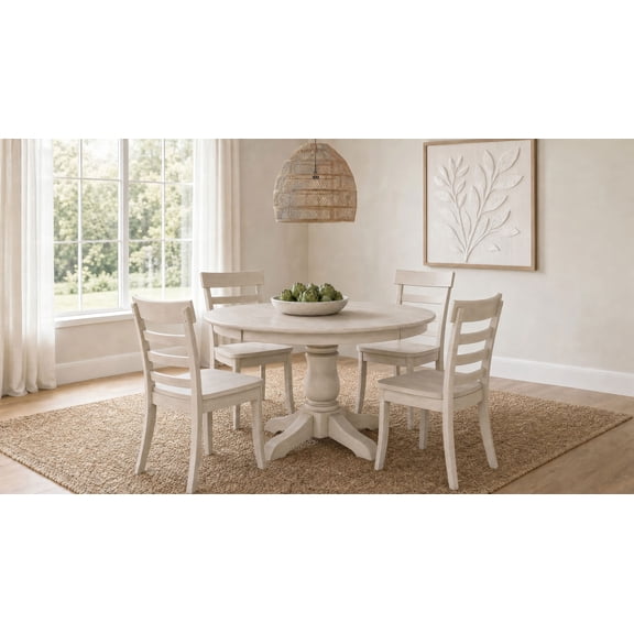 Coaster Orrison 5-Piece Oval 62-inch Extension Leaf Dining Set, Linen