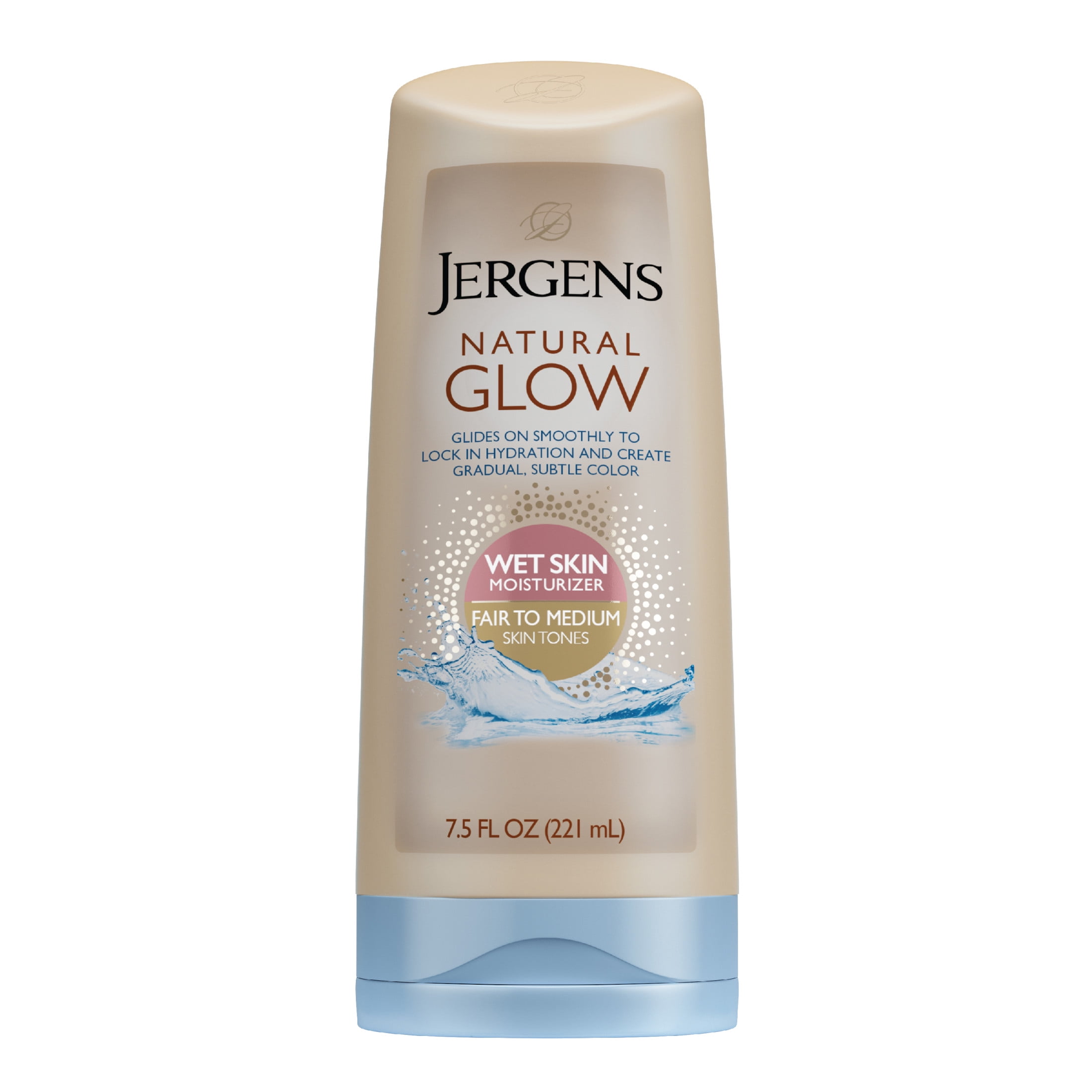 (5 pack) Jergens Natural Glow Wet Skin Moisturizer In-Shower Self Tanner Fair to Medium Skin 7.5 fl oz