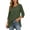 Army Green, variant on Women's Solid Color Round Neck 3/4 Raglan Sleeve Ruched Loose Fit Flowy Ruffle Hem Tunic Length Pullover Blouse Top for Vacation Pink S