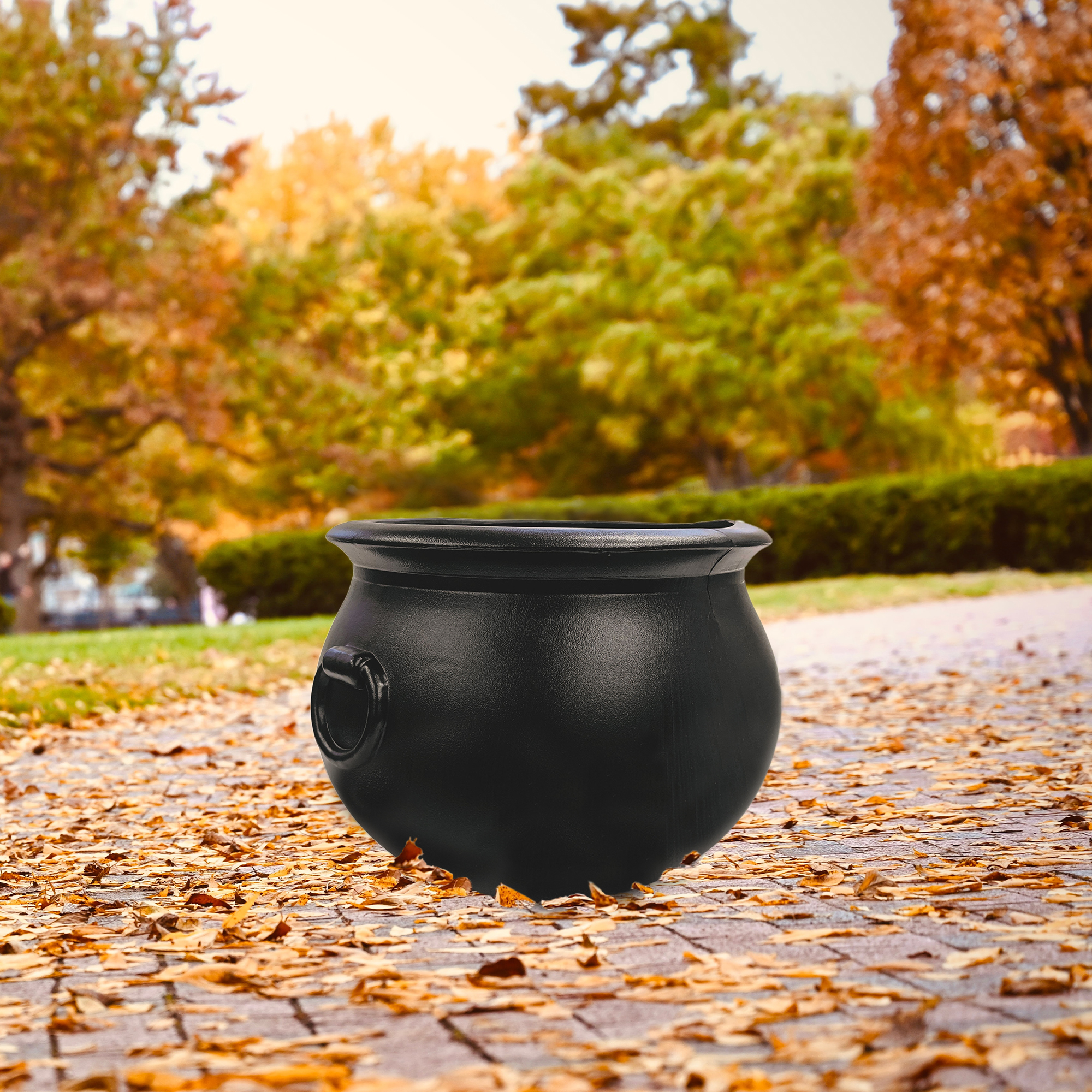 Union Products 16 inch x 12 inch Witch Cauldron Halloween Decoration, Black - image 6 of 6