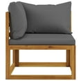 thumbnail image 3 of vidaXL Sectional Corner Sofa & Dark Grey Cushion Solid Acacia Wood, 3 of 5
