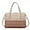 Beige, variant on MKF Collection Quinn Triple Compartments Color Block Tote Women's Handbag by Mia K-Beige