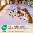 thumbnail image 4 of Design&I 8'x10' Washable Area Rug Purple Mermaid Aesthetic Motif Pastel Bubble Kawaii Scale for King Size Bedroom, Under Bed, Sleek Flatweave Pet Friendly, 4 of 7