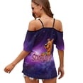 thumbnail image 2 of Scooby Doo Women's T Shirt Short Sleeve Off Shoulder Camisole Tee Shirt Top Summer Breathable Adjustable Cold Shoulder T-Shirt, 2 of 6