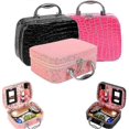 thumbnail image 3 of Cosmetic Bag Make Up Bag 3 Layers Large Capacity Makeup Bag Travel Portable Makeup Organiz, 3 of 4