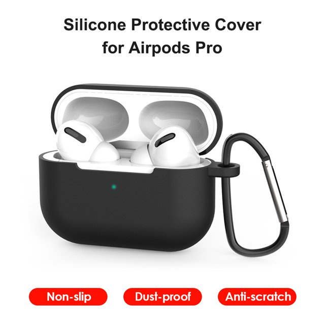 Kuymtek Funda protectora para auriculares Airpods Pro compatible con Bluetooth (negro)