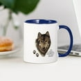 thumbnail image 3 of CafePress - Wolf Totem Animal Guide Watercolor Nature Art 11 O - 11 oz Ceramic Mug - Novelty Coffee Tea Cup, 3 of 4