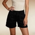 thumbnail image 2 of Denim Shorts Women Summer Casual Straight Fit Stretchy Jean Shorts with Pockets Fashion Clothing, 2 of 7