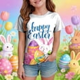 thumbnail image 2 of UngA Easter Shirt Toddler Girl Bunny Kids Graphic Tees Summer Short Sleeve Tops Funny Rabbit Girls T Shirts (White,2-3 Years), 2 of 6