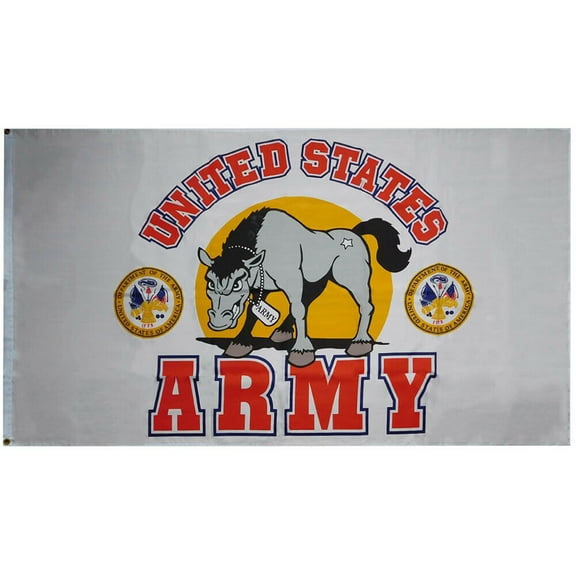 US U.S. United States Army Mascot White Premium 3x5 3'x5' Polyester Flag Banner