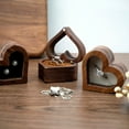 thumbnail image 5 of Women's High-end Jewelry Box Storage Wooden Portable Compact Wedding Solid Wood Small Necklace Earrings Ring Storage Box, 5 of 13