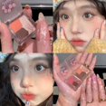 thumbnail image 5 of Paleta de sombras de ojos en miniatura de 3 colores, marrón tierra, gris mate perlado, sombra de ojos con brillo, pigmento brillante para ojos, maquillaje de alto brillo, 5 of 5