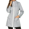 thumbnail image 4 of PMVFHDE Poncho de Pluie pour Femmes Mode Décontractée à Capuche avec Fermeture Éclair Manteau de Pluie Extérieur à Manches Longues Gris,m, 4 of 4