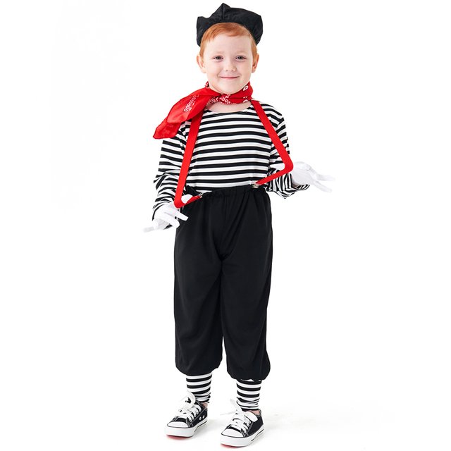 Disfraces de payaso mimo exportados a Europa y Estados Unidos, disfraces de juegos, disfraces de espectáculo burlesco de Halloween
