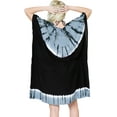 thumbnail image 4 of HAPPY BAY Women's Plus Size Bathing Suit Cover-up Kimono 2X-3X Black, Tie Dye, 4 of 5