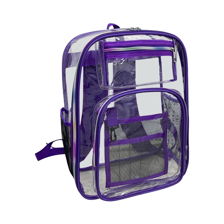 clear mini backpack walmart USPECLARE Stadium Approved for Little Boys & Girls, Transparent Backpack for Concert, Festival, Sport Events 1 x Front Exterior Zipper Pocket Care Instructions Stylish Transparent Backpack School Shoulder
