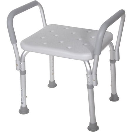 Drive Bath Bench with Removable Padded Arms -Without Back