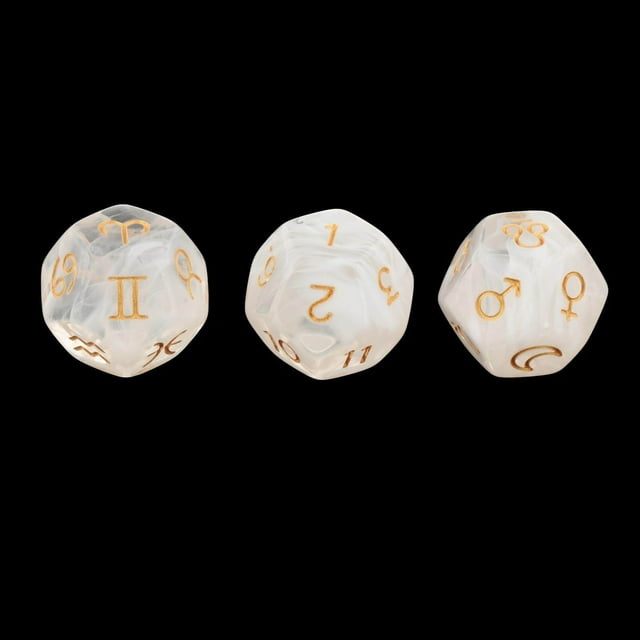 Multi Sided Dice Set Board Game Dungeons D&D Sets Bar RPG Games Role Play Bar Toys White