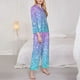 thumbnail image 3 of Balery Multicolor Glitter Conjunto de Pijama con Estampado para Mujer, Conjunto de Dos Piezas con Manga Larga, Ropa de Dormir Suave con Bolsillos, Pijamas Cómodos-Medium, 3 of 7