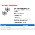 thumbnail image 2 of Rear Wheel Hub Assembly Set - Compatible with 2001 - 2012 Ford Escape 2002 2003 2004 2005 2006 2007 2008 2009 2010 2011, 2 of 3