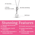 thumbnail image 2 of Cate & Chloe Gabrielle 18k White Gold Plated Shell Pearl Necklace with Swarovski Crystals for Women, 2 of 7