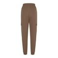 thumbnail image 6 of Roncen Women's Solid Cargo Jogger Pants - Loose Fit Casual Elastic Cuff Trousers with Drawstring Waist & Side Cargo Pockets, 6 of 6